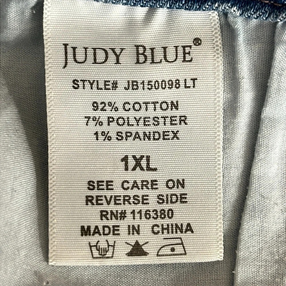 Judy Blue Braided Waistband High Rise Cut Off Shorts - Size 1XL - Picture 9 of 10